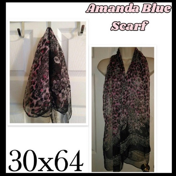 3-$15 Sheer Floral Print Infinity Scarf Bikini Head Wrap - Picture 2 of 2